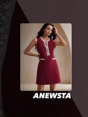 EUC Anewsta Embellished Sheath Dress